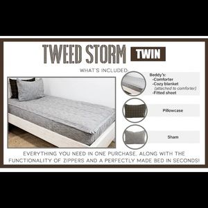 Beddy’s Tweedstorm twin size bedding